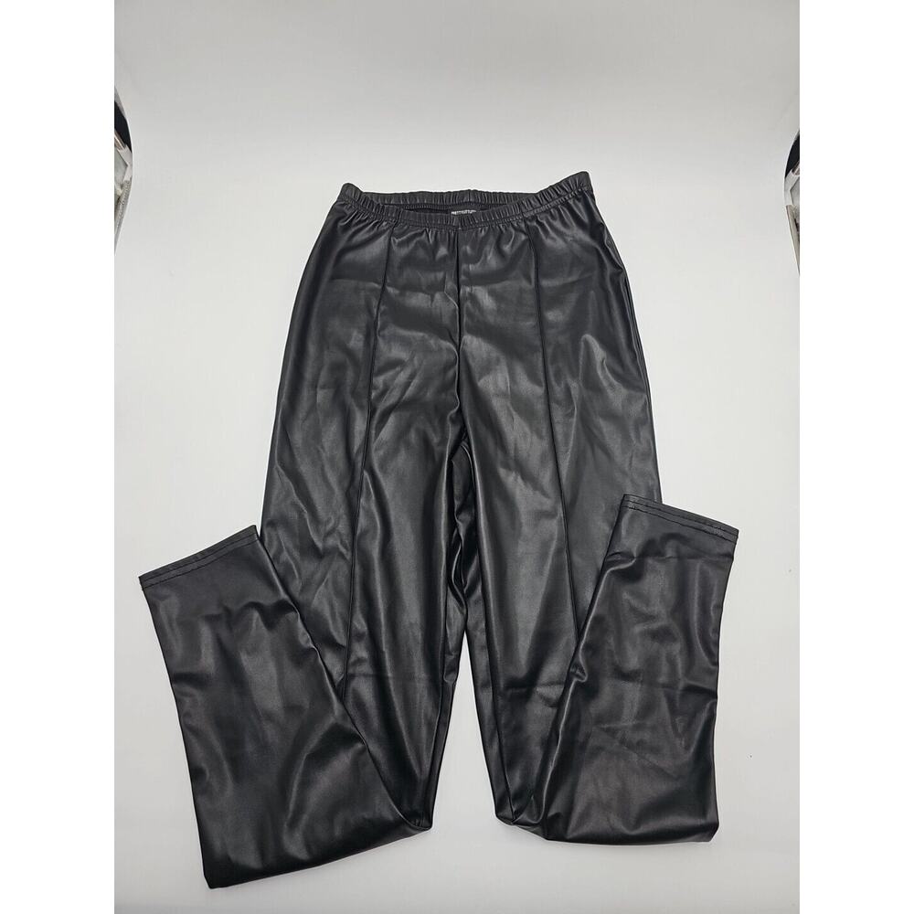 Pretty little thing women’s faux leather leggings Size 10 Black